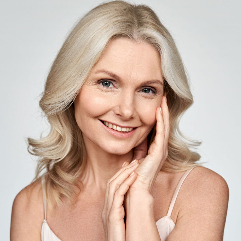 A woman with a smooth forehead after Dysport in Cleartwater.